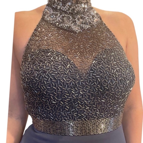 Jovani Halter Sequin Gown - Picture 7 of 8